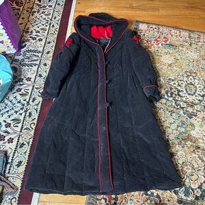 Vintage medieval revival long corduroy coat mod maid